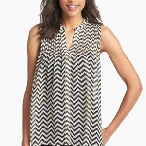 Sunday in Brooklyn Chevron Blouse Size M